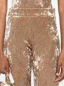 Forte Forte Iridescent Stretch Velvet High Waist Pants