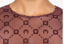 Marine Serre Moonogram Mesh Flock Ls Mini Crewneck Dress