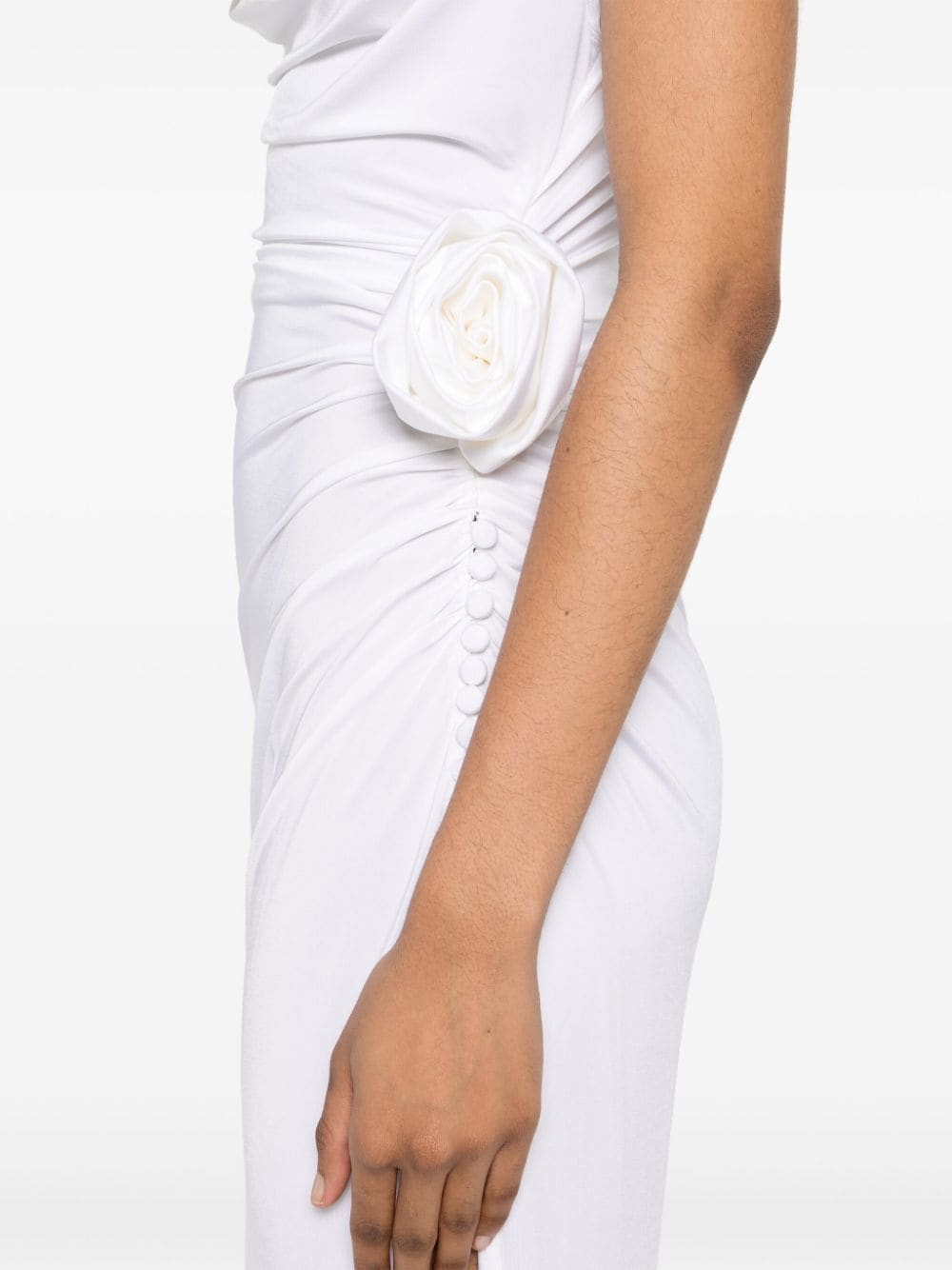 Magda Butrym Low Waisted Jersey Tank Dress In White – Balardi
