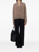 Loulou De Saison Makela Large V Neck Sweater
