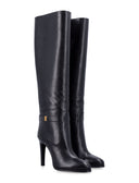 Czarne płaskie buty Saint Laurent