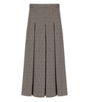 K.K. Beige karierter Midirock