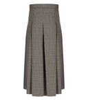 K.K. Beige karierter Midirock