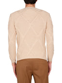 Ballantyne Cotton Cable Stitch Crew Sweet
