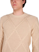 Ballantyne Cotton Cable Stitch Crew Sweet