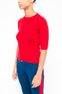 La Rose La Rose Maglia 3/4 Kaschmir Rosso