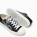 Vivienne Westwood Black/White Cotton Low Canvas Trainer