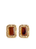 Self Portrait Mottled Gold Amber Earrings