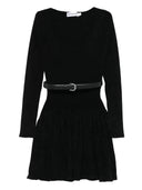 Self Portrait Black Chenille Knit Mini Dress