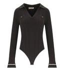 Twinset Polo-Body in Schokoladenbraun