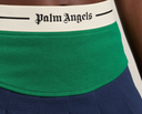 Palm Angels Logo Curved Pleated Skirt