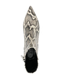 Aeyde Sofie Snake Print Calf Leather Creamy