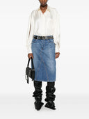 Alexander Wang Straight Skirt W/ Faded Fold Lines