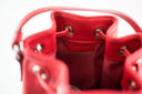 La Rose Leather Satchel Bag Red