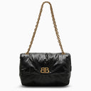 Balenciaga Black Leather Small Monaco Bag With Chain