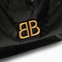 Balenciaga Black Leather Small Monaco Bag With Chain
