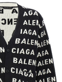 Balenciaga All Over Logo Cardigan