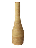 Vase Raphia Et Cuir La Rose