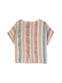 IL Gufo Blouse à manches courtes rayées