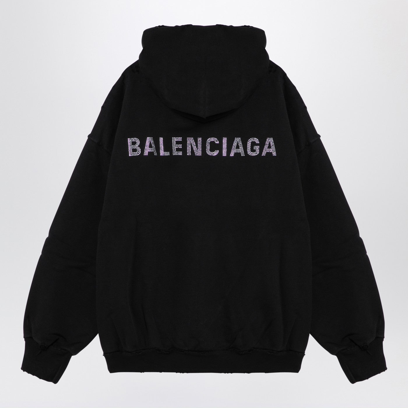 Balenciaga Balenciaga Back Black Hoodie With Wear – Balardi