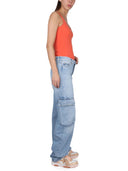 Boîte de jouets en jeans blancs