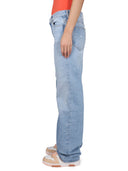 Boîte de jouets en jeans blancs