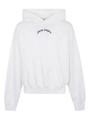 Palm Angels Back Curved Logo Loose Hoody Off White