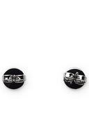 Tory Burch Silver Steel Miller Earrings
