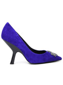 托里·伯奇（Tory Burch）紫色绒面革埃莉诺（Eleanor Pumps）