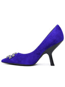 托里·伯奇（Tory Burch）紫色绒面革埃莉诺（Eleanor Pumps）