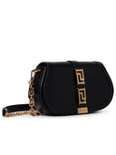 Versace Black Lear Greca Goddess Bag