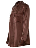 Equipment Brown Silk Shirt