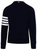 Thom Browne '4 Bar' Navy Cotton T Shirt