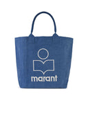 Isabel Marant 'Venky' Blue Cotton Shopping Bag