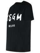 Maglietta di cotone nero msgm