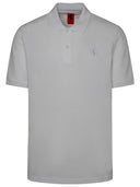 Ferrari wit katoenen blend poloshirt