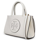 Tory Burch Ella Mini White Lear Tote Bag
