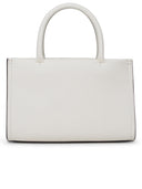 Tory Burch Ella Mini White Lear Tote Bag