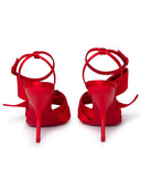 Salvatore Ferragamo Helena Red Satin Sandals