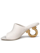 Salvatore ferragamo sandali astro in avorio lear