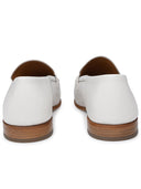 Salvatore Ferragamo White Lear Loafers