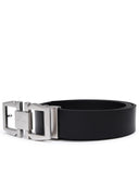 Salvatore Ferragamo Black Lear Belt