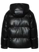 Stella Mc Cartney Altermat Black Imitation Lear Down Jacket