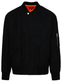 A.P.C. Hamilton Bomber Jacket In Black Cotton