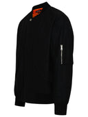 A.P.C. Hamilton Bomber Jacket In Black Cotton