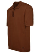 A.P.C. Brązowa bawełniana koszula polo