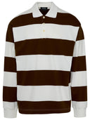 A.P.C. Brown And White Cotton Riley Polo Shirt