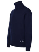 A.P.C. Walter Turtleneck Sweater In Blue Wool