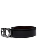 Salvatore Ferragamo Black Lear Belt