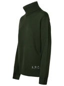 A.P.C. Walter Turtleneck In Green Wool